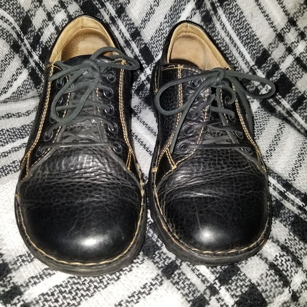 Born Black Leather Lace Up Oxford Walking Comfort